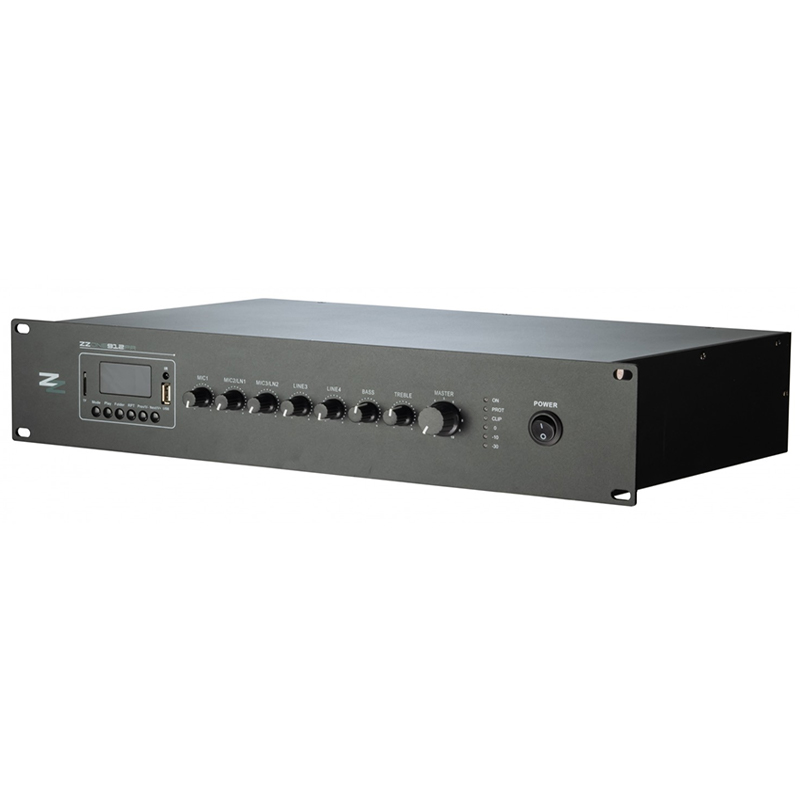 Amplificator cu player, cu mixer integrat, pentru adresare publica, cu 1 zone, 70V, 100 V, 4Ω, 8Ω, 16Ω, 1 x 120 W, ZZONE912PA, ZZIPP 2 Amplificator cu player, cu mixer integrat, pentru adresare publica, cu 1 zone, 70V, 100 V, 4Ω, 8Ω, 16Ω, 1 x 120 W, ZZONE912PA, ZZIPP - imagine 2