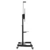 Stand pentru monitor/TV, de podea, cu roti, raft AV și suport pentru cameră, diagonale 60″-100″, maxim 100 kg, Blackmount BM-T100, inaltime reglabila, negru 3