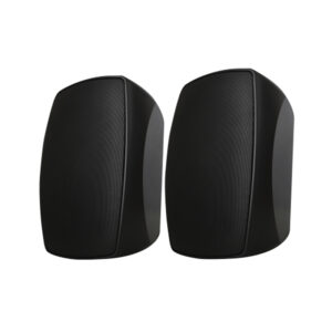Pereche boxe de perete 2 căi, 80W, linie 70/100V și 8 Ω, IP44, negre, BS AE580NI, Glemm