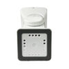 Pereche boxe de perete 2 căi, 80W, linie 70/100V și 8 Ω, IP44, albe, BS AE580WI, Glemm 7