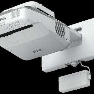 Videoproiector UST interactiv lampa EPSON EB-695Wi, rezolutie WXGA (1280 x 800), 3LCD, 3.500 lumeni, contrast 14.000:1, 5.000 ore de functionare, alb
