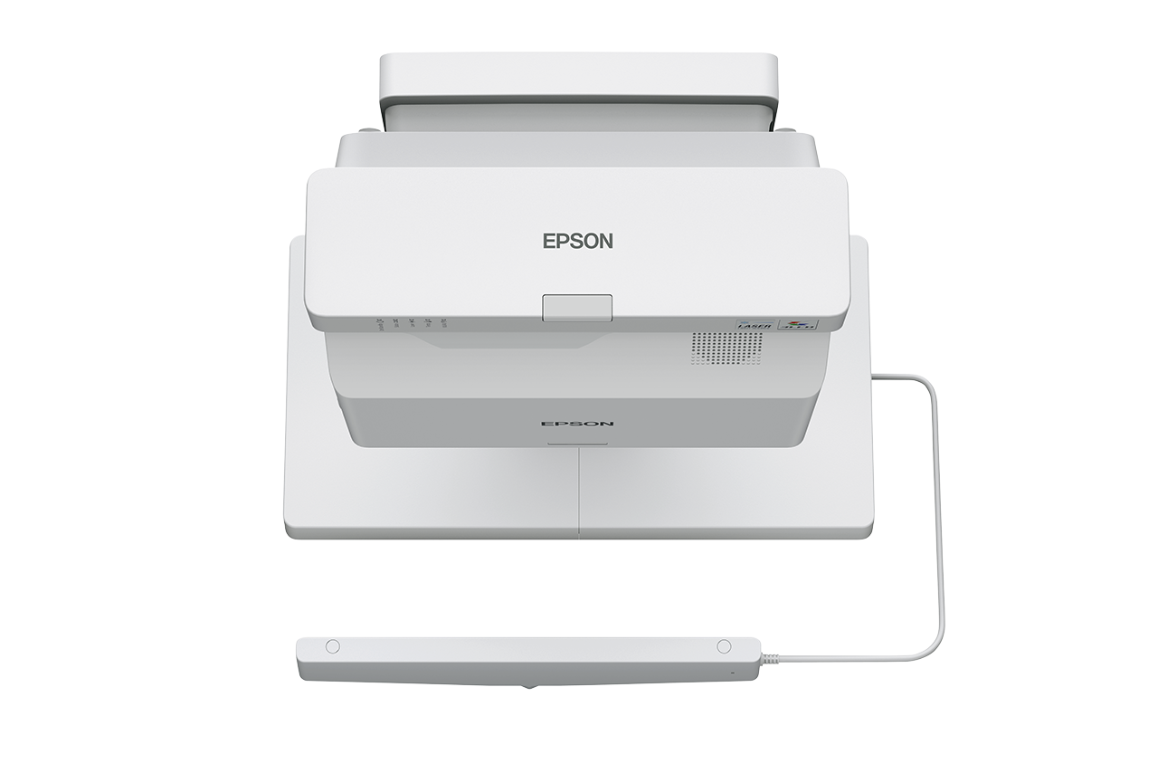 Videoproiector UST interactiv laser EPSON EB-760Wi, rezolutie WXGA (1280 x 800), 3LCD, 4.100 lumeni, contrast 5.000.000:1, 20.000 ore de functionare, alb 1 Videoproiector Epson EB-760WI UST interactiv 4100 lumeni